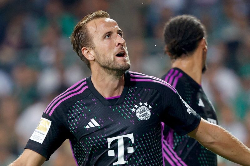 Bayerns Harry Kane bejubelt sein Tor zum 2:0.