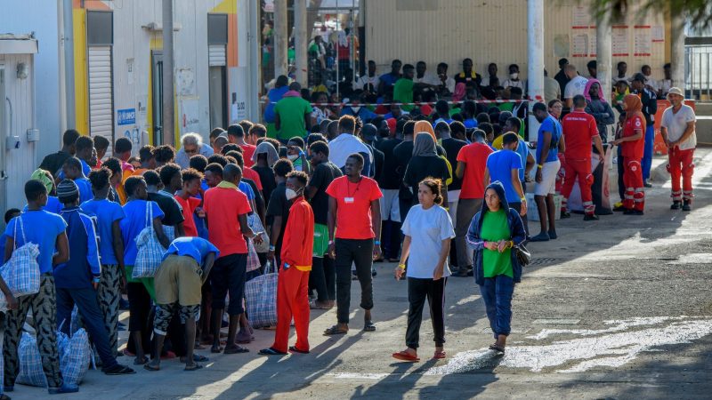Migranten auf der Insel Lampedusa.
