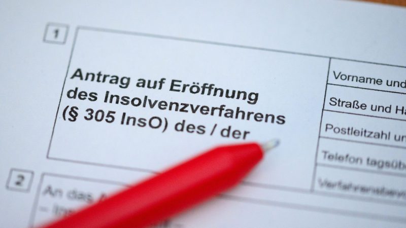 Immer mehr Unternehmen in Deutschland melden Insolvenz an.