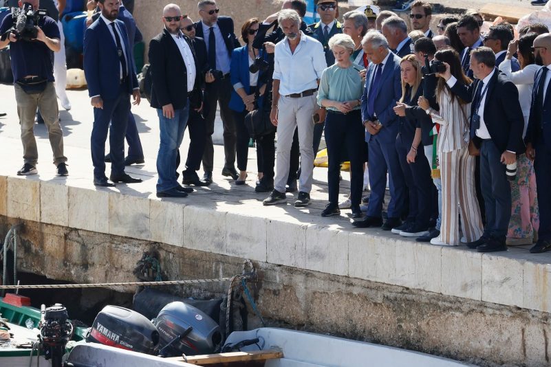 Tausende Migranten kamen in den vergangenen Tagen auf Lampedusa an. EU-Kommissionspräsidentin Ursula von der Leyen und die italienischen Ministerpräsidentin Giorgia Meloni sondieren die Lage auf der Insel zwischen Sizilien und Nordafrika.