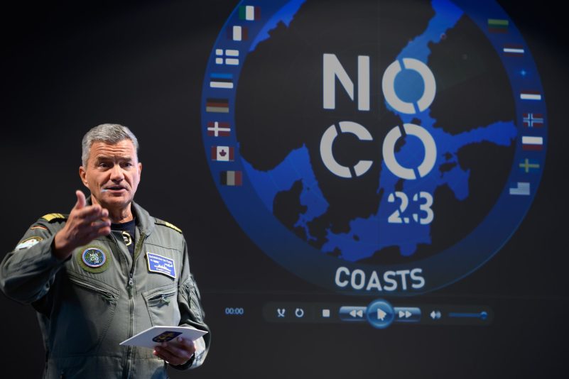 Vize-Admiral Frank Lenski ist Befehlshaber der deutschen Flotte und Unterstützungskräfte. Das maritime Großmanöver «Northern Coasts 23» vor der Küste Lettlands läuft unter deutscher Führung bis zum 23.09.2023.