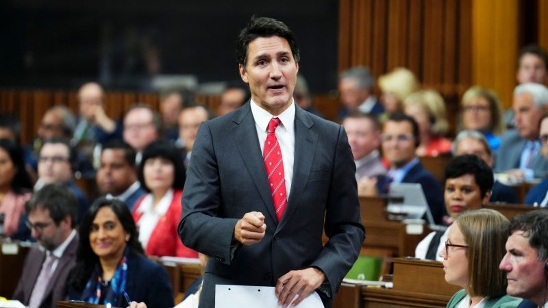 Kanadas Premierminister Justin Trudeau während einer Fragestunde im House of Commons.