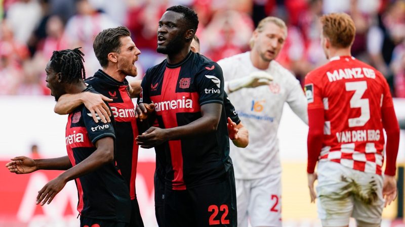Leverkusen feierte in Mainz den fünften Saisonsieg in der Liga.