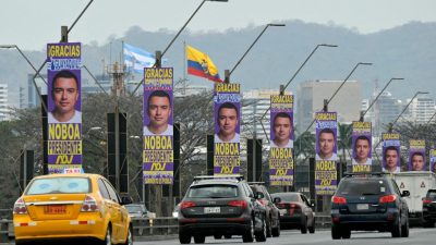 Wahlkampf in kugelsicheren Westen: Stichwahl um Präsidentenamt in Ecuador begonnen