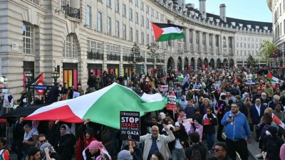 Zehntausende bei pro-palästinensischen Kundgebungen in Großbritannien