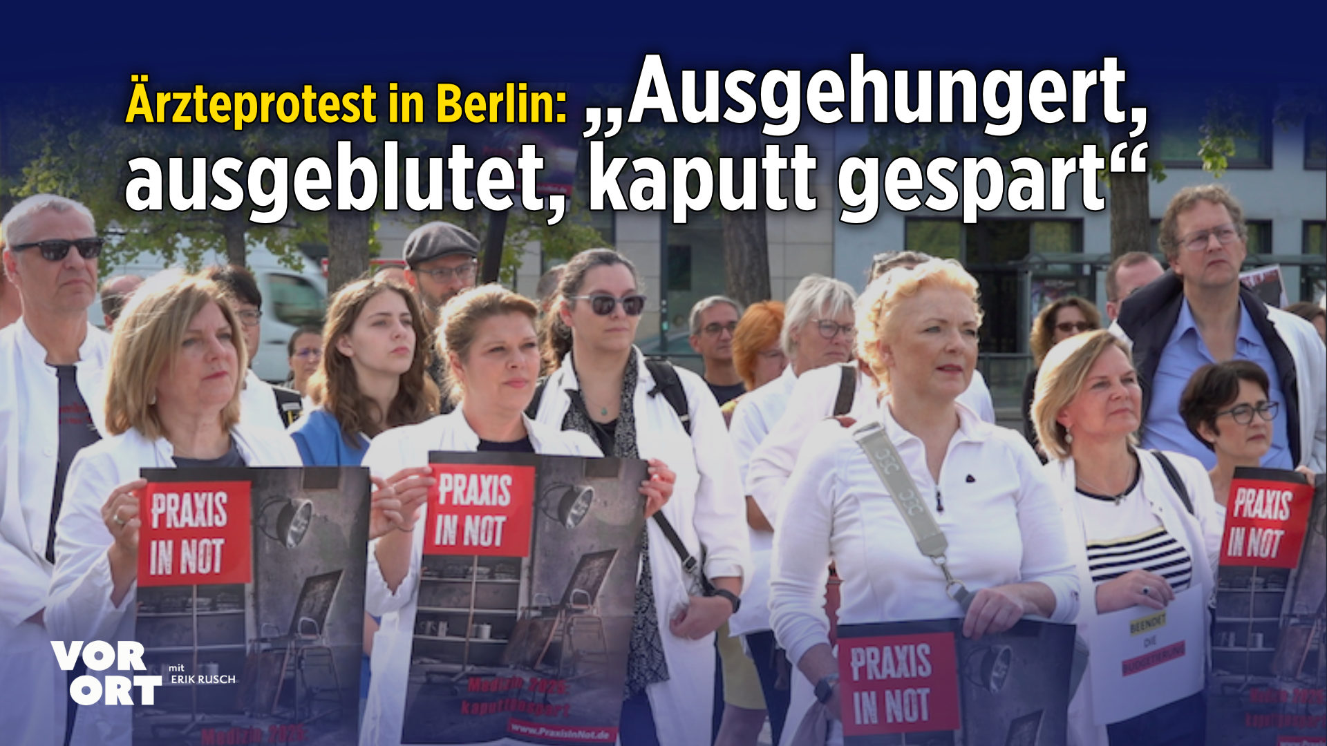 „Wir leben in einer Planwirtschaft“: Ärzte protestieren vorm Bundesgesundheitsministerium