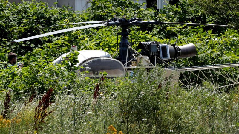 Der Hubschrauber Alouette II, mit dem Rédoine Faïd aus dem Gefängnis in Reau floh.