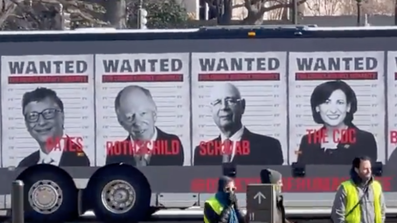 USA: „Wanted“-Bus mit Konterfeis der Corona-Verantwortlichen