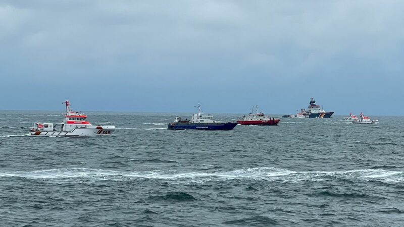 Suche nach den vermissten Seeleuten des Frachters «Verity», der am 24. Oktober nach einer Kollision mit einem anderen Schiff in der Nordsee gesunken ist.