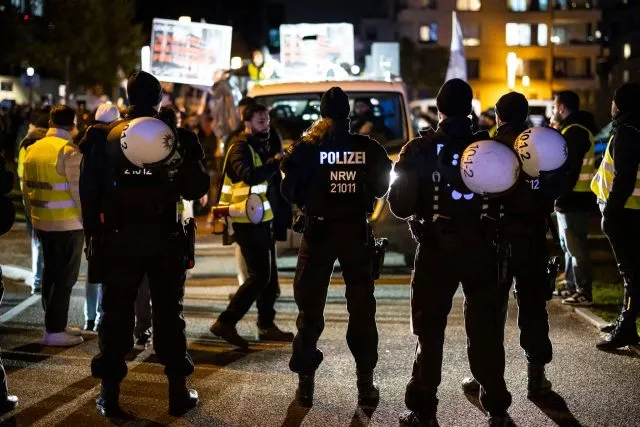 Eine propalästinensische Demonstration in Essen.
