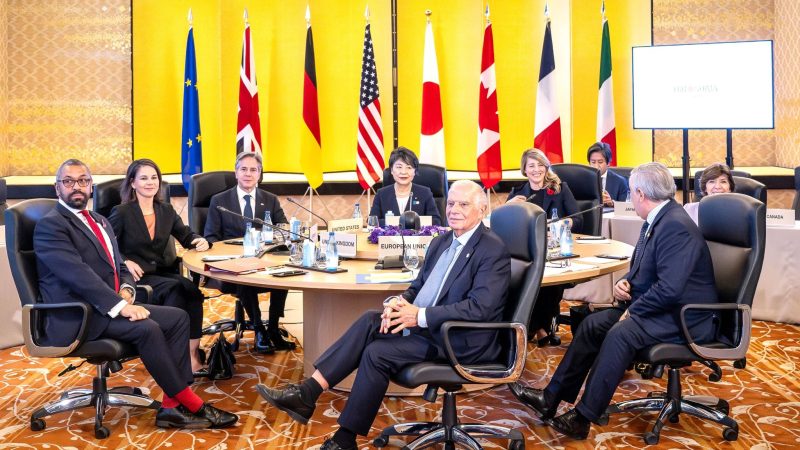 Die Außenministerinnen und -minister der G7-Staaten treffen sich in Tokio.