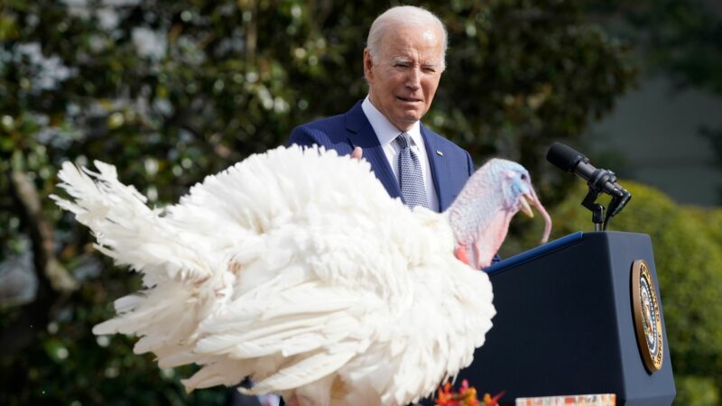 Joe Biden begnadigt die Thanksgiving-Truthähne «Liberty» und «Bell».