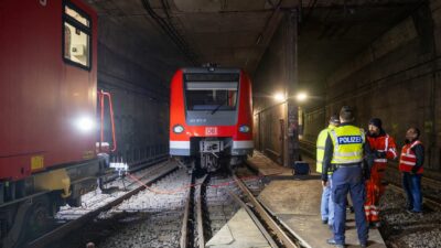 S-Bahn in München im Tunnel entgleist – viel befahrene Bahnstrecke gesperrt