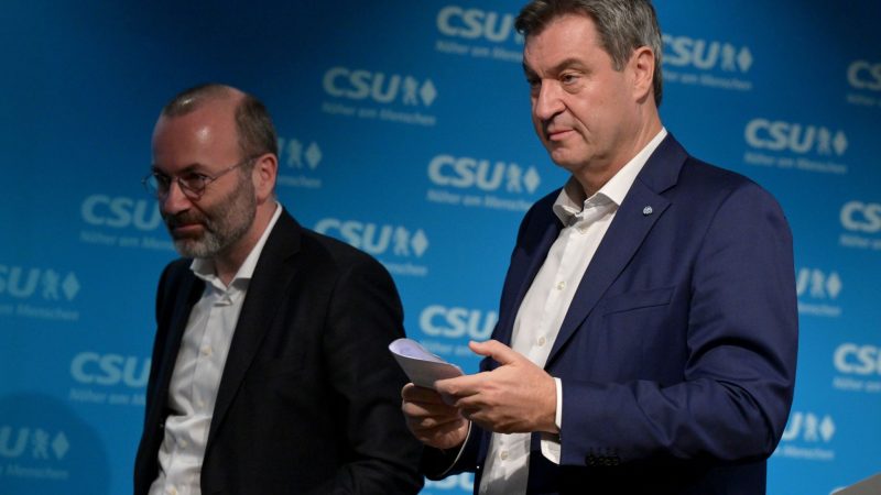 «CSU wird verteidigen, was die Gründerväter aufgebaut hätten»:   Manfred Weber (l.) und Markus Söder.