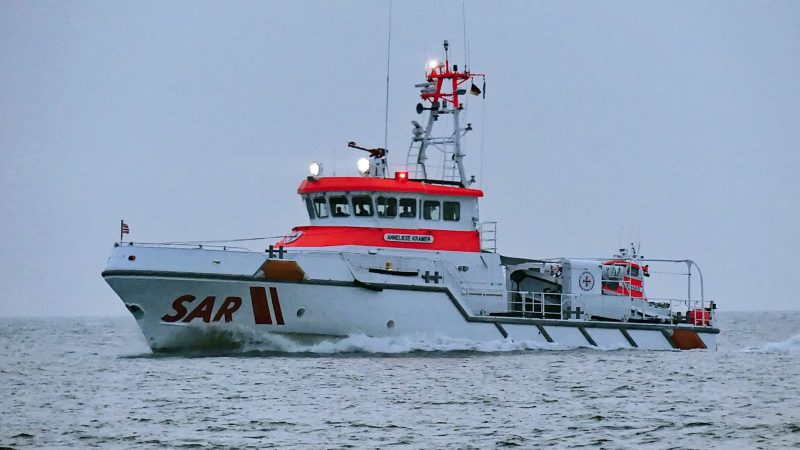 Der Seenotrettungskreuzer «Anneliese Kramer» im Einsatz in der Nordsee (2021).