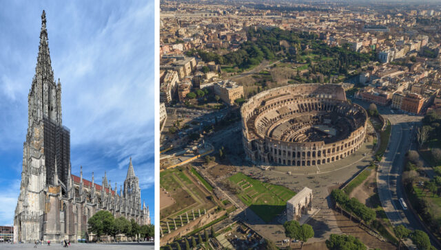 Windkraft: So hoch wie die höchste Kirche der Welt, an deren Spitze sich das Kolosseum in Rom dreht. Und das sind nicht die größten Windräder.