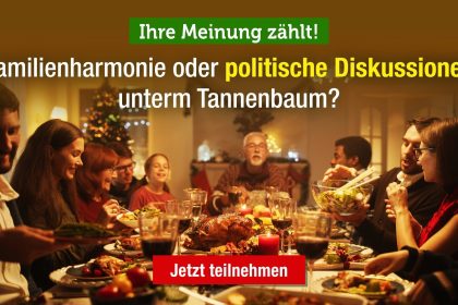 Umfrage: Familienharmonie oder politische Diskussionen unterm Tannenbaum?