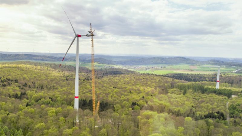 Die Landesgrenze zwischen Bayern oder Baden-Württemberg verändert scheinbar Wind und Leistung.