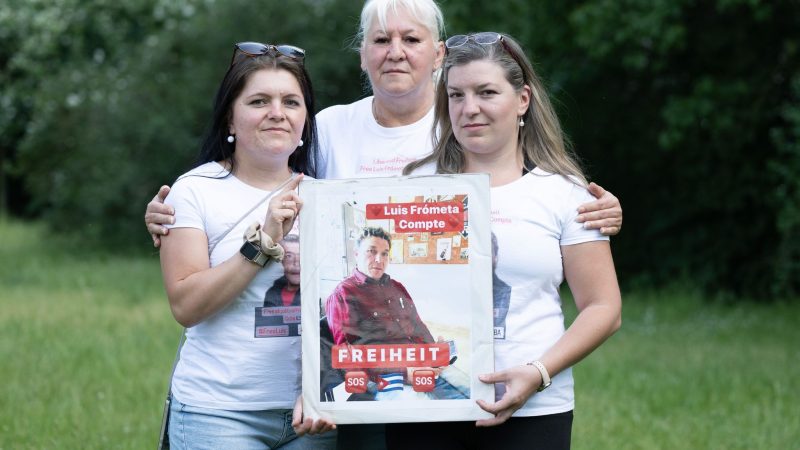 Die Töchter sowie die Ehefrau des inhaftierten Deutsch-Kubaners Luis  Frómeta Compte.
