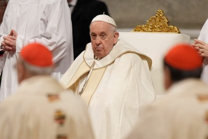Papst Franziskus während einer Messe im Petersdom.