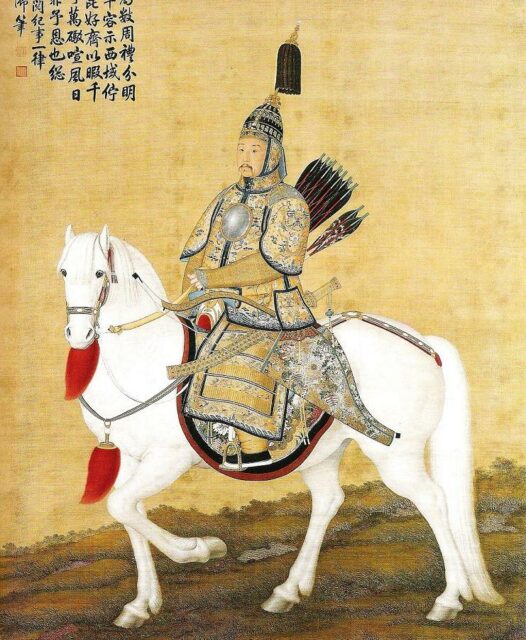 Kaiser Kangxi in Kriegsrüstung