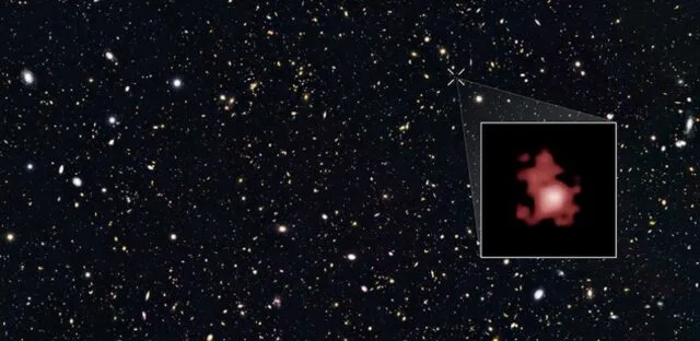 Schwarzes Loch der Galaxie GN-z1