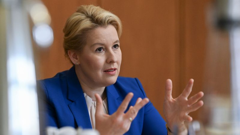 Die derzeitige stellvertretende Berliner Bürgermeisterin Franziska Giffey will bei der Vorstandswahl ihres Landesverbands im Mai nicht wieder antreten.