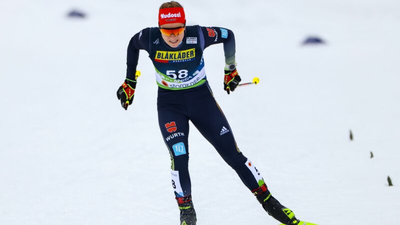Katharina Hennig lief in Val di Fiemme als Dritte ins Ziel.