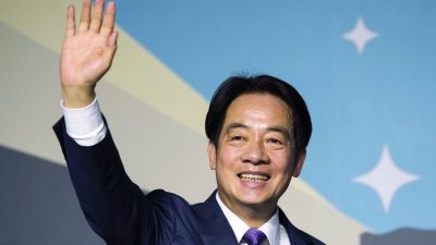 William Lai holte bei der Präsidentenwahl in Taiwan 40,05 Prozent der Stimmen.