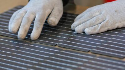 In China werden viele Solarmodule produziert.