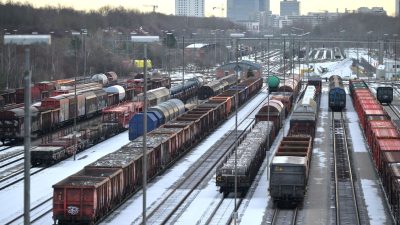 Der Streik stört laut DB Carcgo die Industrie-Lieferketten nachhaltig. Die Bahn habe im Güterverkehr auf der Schiene noch einen Marktanteil von rund 40 Prozent.