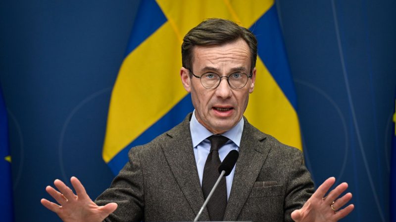 Hofft auf ein Ja aus Ankara und Budapest: Schwedens Premier Ulf Kristersson.