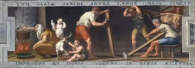Gemälde zur Arbeit des Menschen