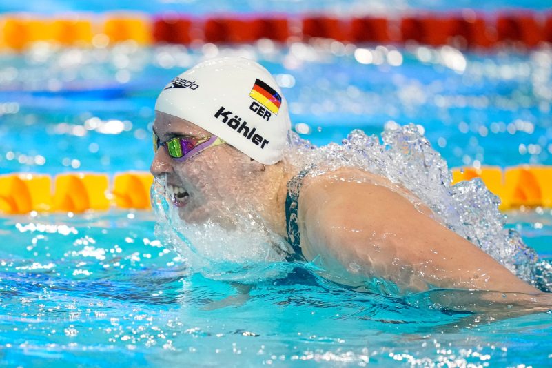 Steht über 100 Meter Schmetterling im Halbfinale der Schwimm-WM in Katar: Angelina Köhler.
