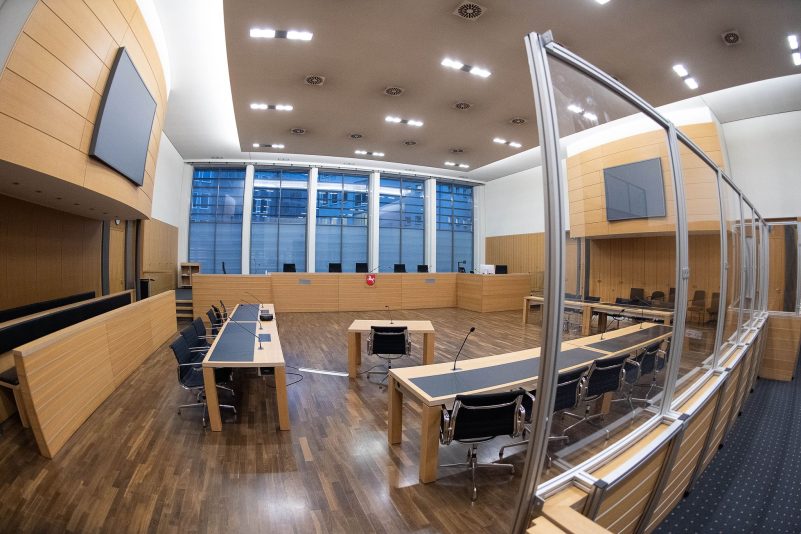 Blick in einen Saal im Landgericht Braunschweig.