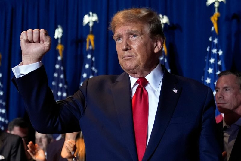 Donald Trump lieferte sich mit Nikki Haley ein weiteres Duell um die Nominierung seiner Partei für die Präsidentenwahl (Archivbild).