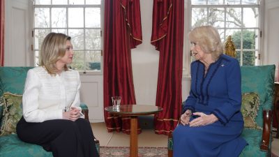 Königin Camilla empfängt Selenskyjs Frau in London