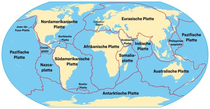 Das Mittelmeer befindet sich auf mehreren Erdplatten