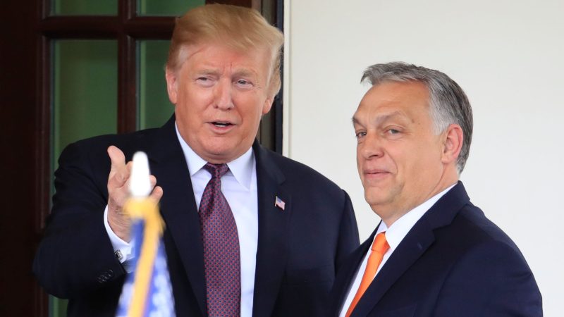 Donald Trump und Viktor Orban im Januar 2022 im Weißen Haus.