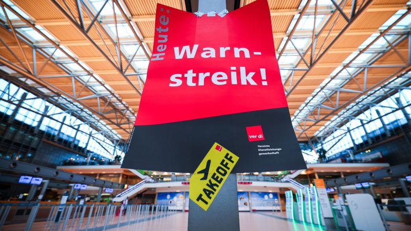 Ein Warnstreik des Sicherheitspersonals führt am Donnerstag und Freitag zu Einschränkungen an vielen deutschen Flughäfen.