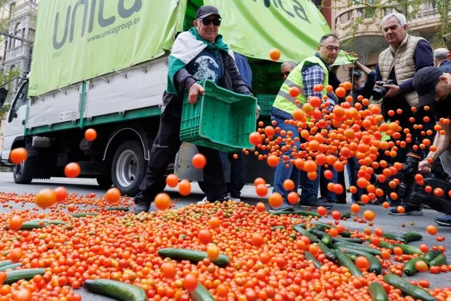 In den vergangenen Wochen haben Bauern in mehreren europäischen Ländern gegen zu hohe Umweltauflagen protestiert - wie hier in Spanien.