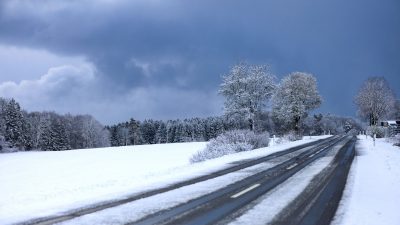 Schnee in Süddeutschland: Bis zu zehn Zentimetern gemessen