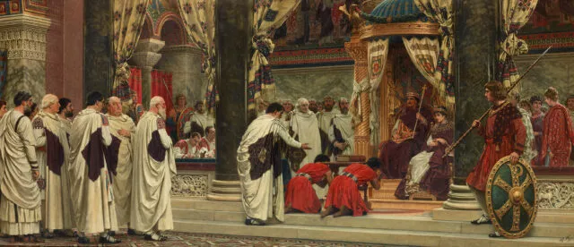 Überreichung der Pandekten an Kaiser Justinian