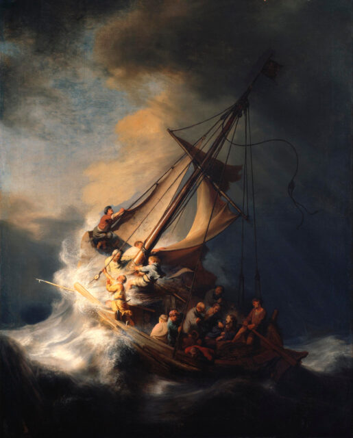 „Christus im Sturm auf dem See Genezareth“ von Rembrandt