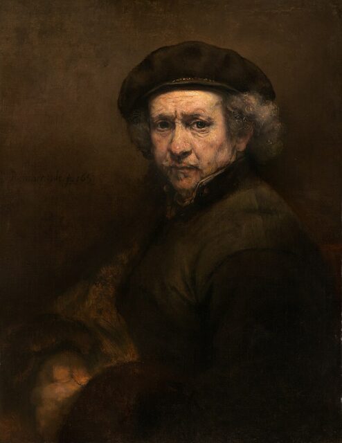 Selbstporträt von Rembrandt van Rijn (1606–1669)