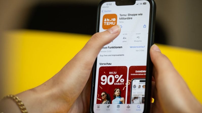 Die Shopping-App Temu ist umstritten.