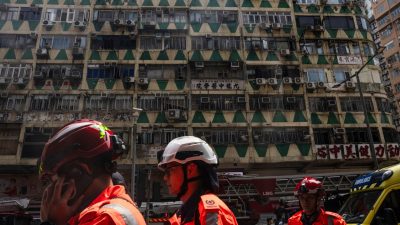 Mehrere Tote bei Hochhausbrand in Hongkong