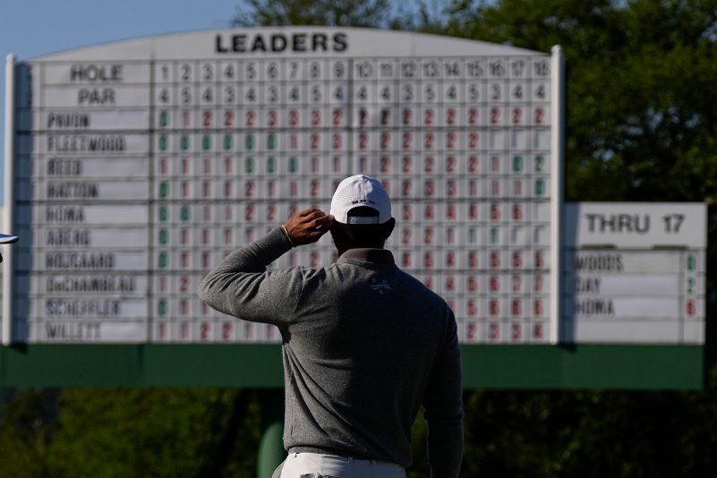 Golf-Superstar Tiger Woods hat beim Masters in Augusta erneut einen Rekord aufgestellt.