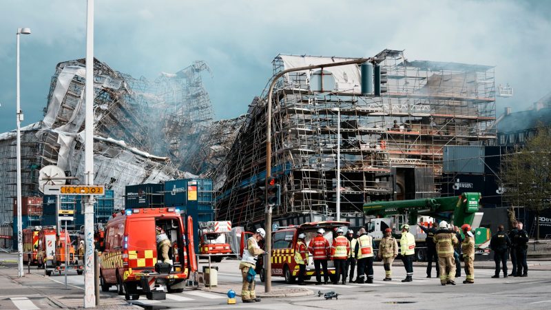 Lage nach Brand der historischen Börse in Kopenhagen „instabil“