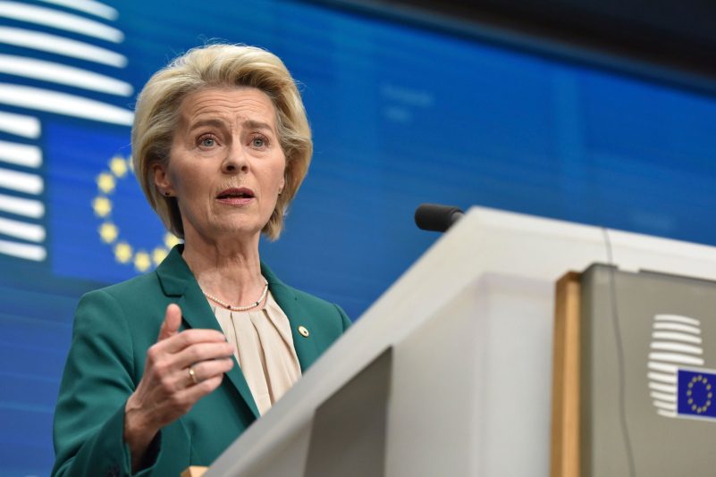 Die Präsidentin der Europäischen Kommission: Ursula von der Leyen.